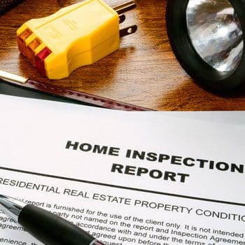 A home inspection report sitting on top of a table.